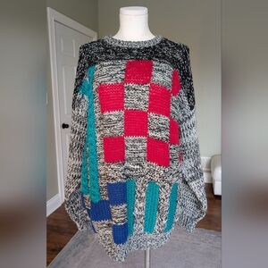 Vintage Club International Men’s Chunky Knit Sweater Oversized Geometric XL